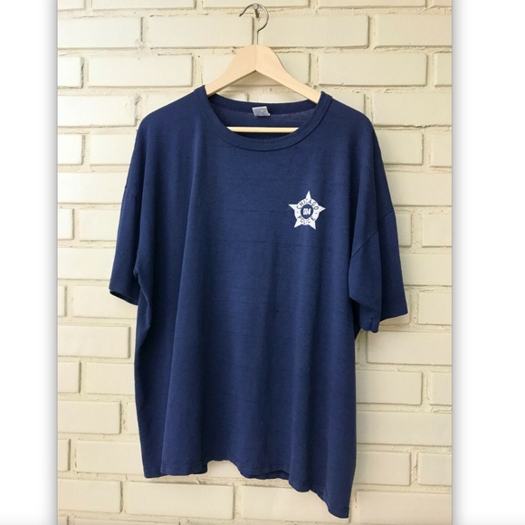 Vintage Chicago Police XXL Navy Blue Crew Shirt - Picture 1 of 8